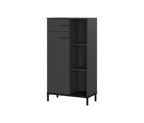 Tchibo - Aktenschrank »Rovigo« - 60x34x120cm - schwarz - Holz / Metall