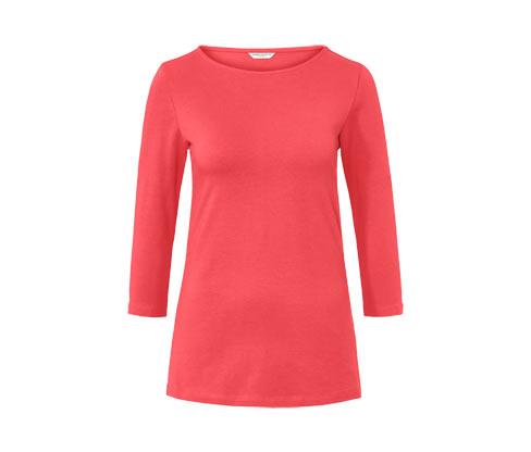 Tchibo - Shirt mit 3/4-Arm - Damen - Gr. S - koralle