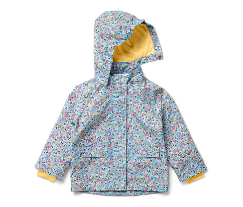 Tchibo - Kinder-Regenjacke - Mädchen - Gr. 86/92 - hellblau/geblümt
