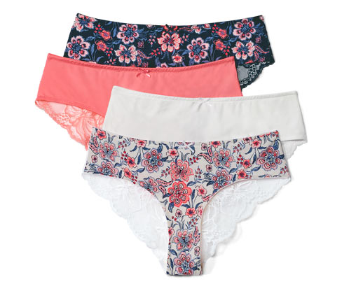Tchibo - 4 Brazilslips - Damen - Gr. XL - dunkelblau