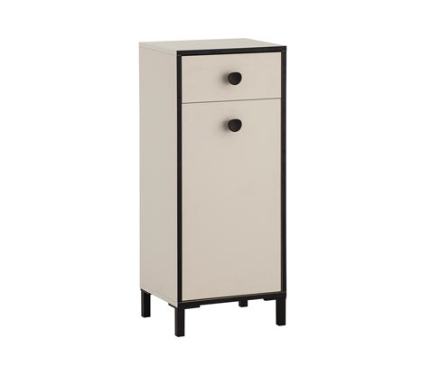 Tchibo - Highboard »Edda« 1 Tür und 1 Schublade - 40,5x33x96,5cm - schwarz - Holz / Metall / Kunststoff