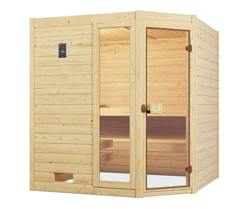 weka Massivholzsauna - braun