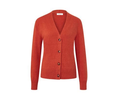 Tchibo - Cardigan mit V-Ausschnitt - Damen - Gr. L - orange