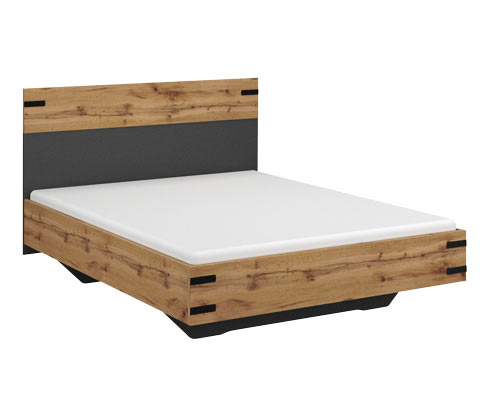 rauch Bett »Butte« - 145x207x101cm - grau - Holz / Metall