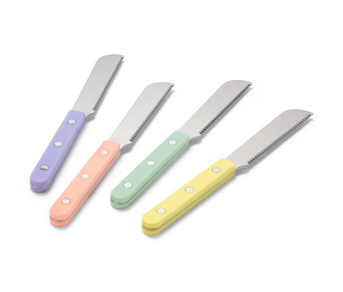 Tchibo - 4 Frühstücksmesser - silber