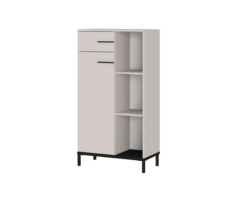 Tchibo - Aktenschrank »Rovigo« - 60x34x120cm - schwarz - Holz / Metall