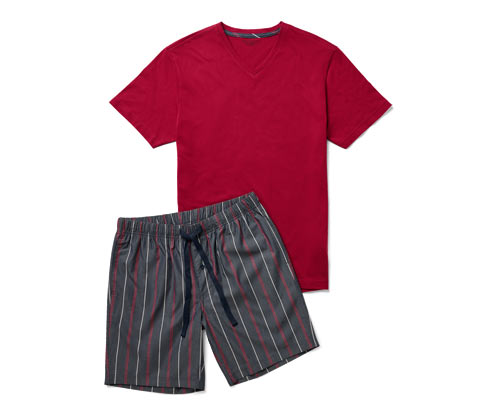Tchibo - Shorty-Pyjama - Herren - Gr. S - dunkelblau/gestreift