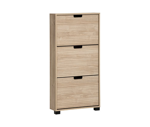 Tchibo - Schuhschrank »Emmik« - 60x19,5x124cm - schwarz - Holz / Kunststoff / Metall