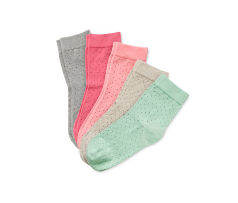 Tchibo - 5 Paar Socken - Damen - Gr. 35-38 - weiß