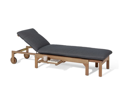 Tchibo - Ausziehliege »Tinus« mit Premium-Auflage - 215x90x75cm - anthrazit - Akazienholz / Polyester / Polyurethan