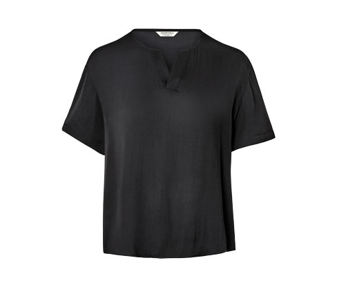 Tchibo - Satin-Tunikabluse - Damen - Gr. 38 - schwarz
