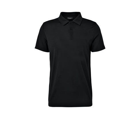 Tchibo - Poloshirt mit Merinowolle - Herren - Gr. M - schwarz