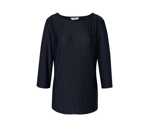 Tchibo - Plissee-Blusenshirt - Gr. XL - dunkelblau