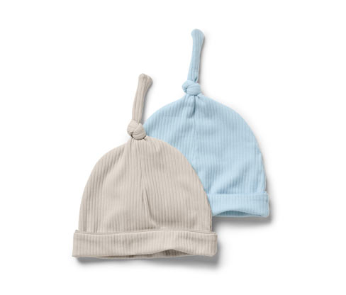 Tchibo - 2 Baby-Jerseymützen - Herren - Gr. 45-48 - hellblau