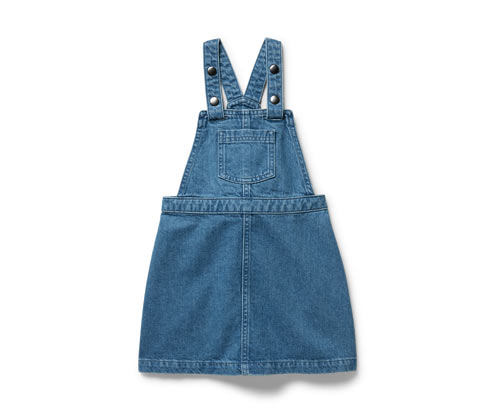 Tchibo - Kinder-Latzkleid - Mädchen - Gr. 98/104 - blau