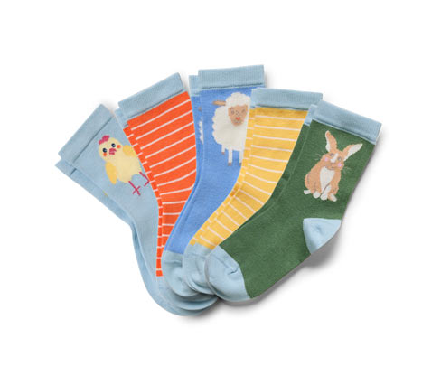 Tchibo - 5 Paar Kinder-Socken - Herren - Gr. 27-30 - hellblau