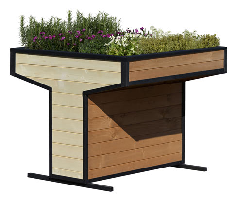 Tchibo - Hochbeet - 112x112x94cm - schwarz - Kiefernholz