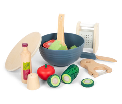 Thumbnail - small foot Schneide-Set Salat »fresh« - braun
