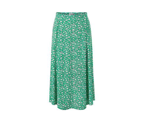 Tchibo - Bedruckter Midi-Rock - Damen - Gr. 44 - creme/geblümt