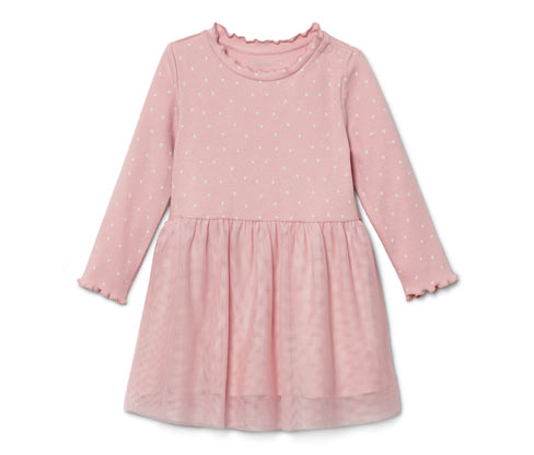 Tchibo - Kinder-Rippkleid - Mädchen - Gr. 86/92 - weiß