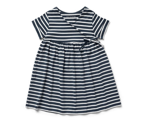Tchibo - Kinder-Jerseykleid - Mädchen - Gr. 110/116 - weiß/gestreift