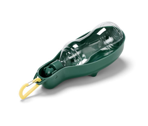 Tchibo - Hunde-Trinkflasche mit integrierter Trinkschale - olivgrün