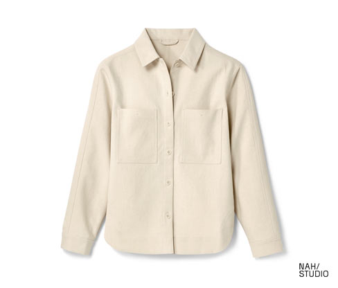 Nah/Studio Blusenjacke - ungefärbte Baumwolle - Gr. 42 - ungefärbt