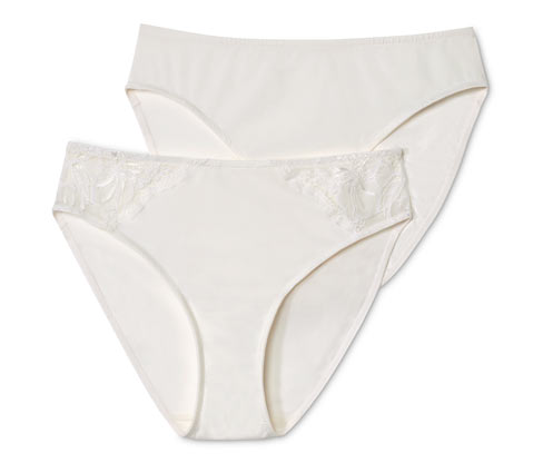 Tchibo - 2 Slips - Damen - Gr. M - creme