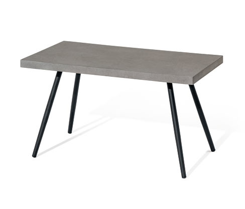 Tchibo - Couchtisch mit Polyzement-Tischplatte - 90x50x50cm - schwarz - Polyzement / Stahl / Stahl
