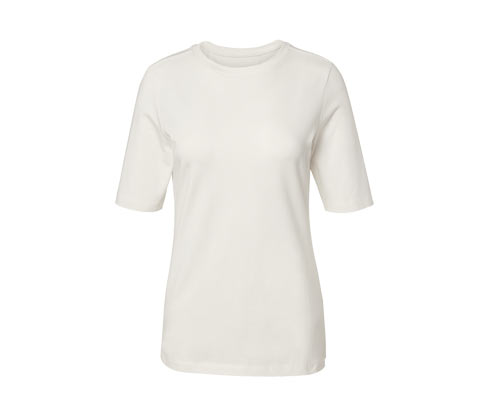 Tchibo - Halbarmshirt - Damen - Gr. L - creme