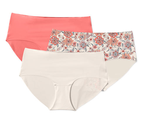 Tchibo - 3 Pantys »Magic Cut« - Damen - Gr. XS - orange