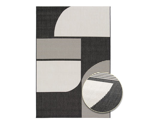 Tchibo - Outdoor-Teppich »Zen Lines« - schwarz