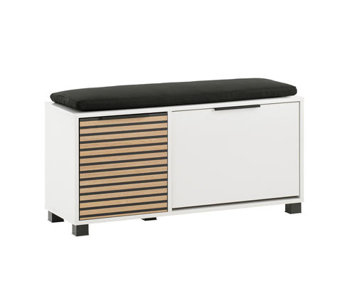 Tchibo - Schuhbank »Loft« - 98,5x33x47cm - schwarz - Holz / Metall