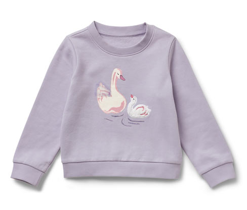 Tchibo - Kinder-Sweatshirt mit angerauter Innenseite - Baby - Gr. 62/68 - lila