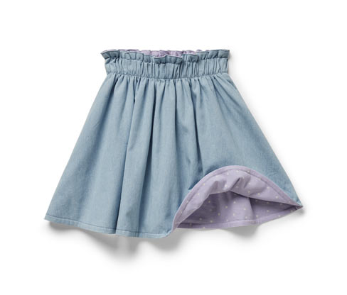 Tchibo - Kinder-Denim-Wenderock - Mädchen - Gr. 86/92 - weiß