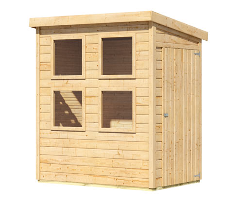 Karibu Anzucht-Gewächshaus - 182x126x219cm - naturfarben - Fichtenholz