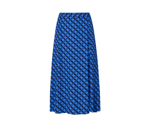 Tchibo - Bedruckter Midi-Rock - Damen - Gr. 38 - dunkelblau/print