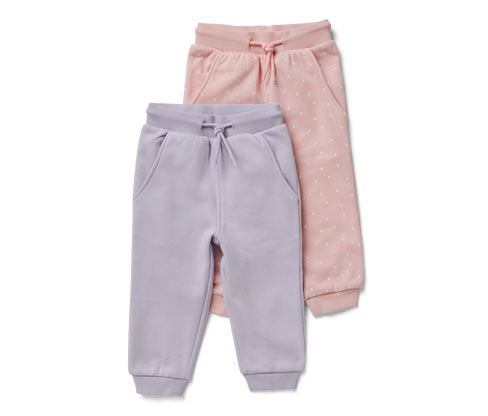 Tchibo - 2 Baby-Sweathosen - Baby - Gr. 74/80 - creme/print