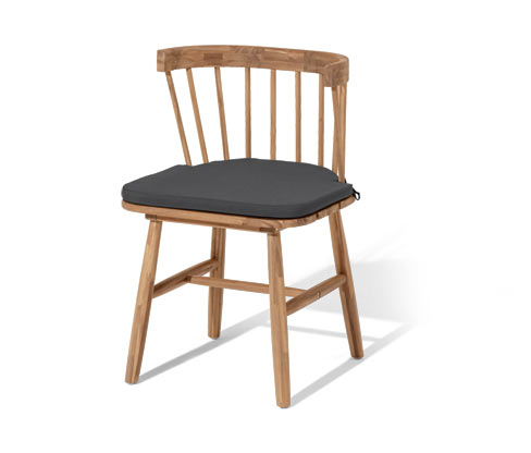 Tchibo - Dining-Stuhl mit Sitzpolster - 52x50,5x81,5cm - anthrazit - Akazienholz / Stahl / Polypropylen