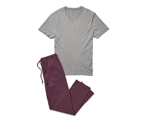 Tchibo - Pyjama - Herren - Gr. M - weinrot