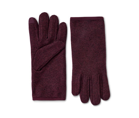Tchibo - Strickfleece-Handschuhe - Herren - Gr. 6,5 - bordeaux