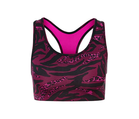 Tchibo - Sport-Bustier - Damen - Gr. S - schwarz/print