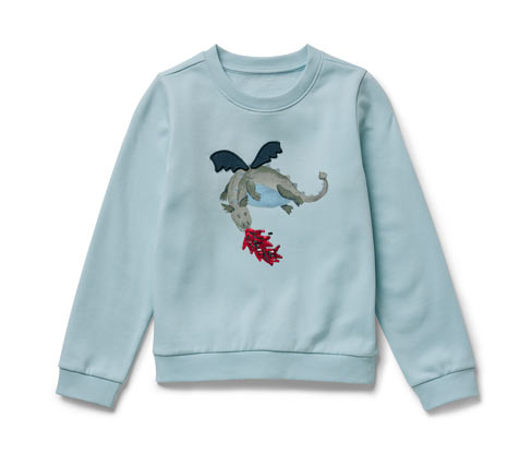 Tchibo - Kinder-Sweatshirt mit angerauter Innenseite - Baby - Gr. 62/68 - hellblau