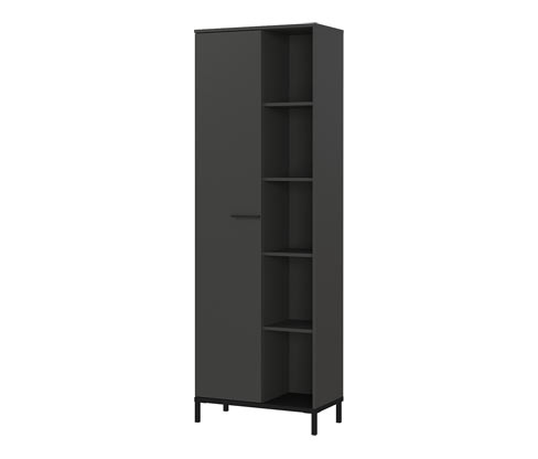 Tchibo - Aktenschrank »Rovigo« - 64x34x190cm - schwarz - Holz / Metall