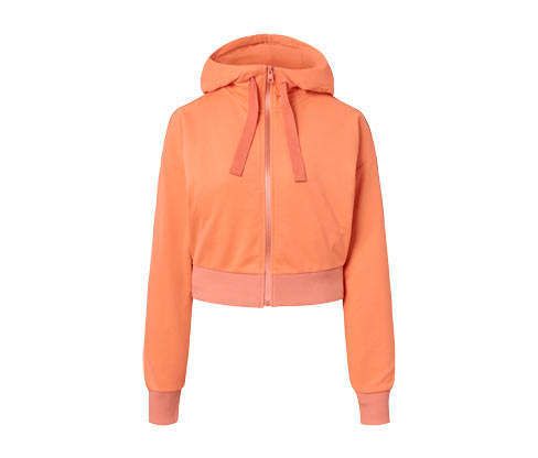 Tchibo - Kurze Sport-Sweatjacke - Damen - Gr. XS - orange