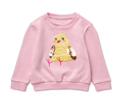 Tchibo - Kinder-Sweatshirt mit angerauter Innenseite - Mädchen - Gr. 86/92 - rosa