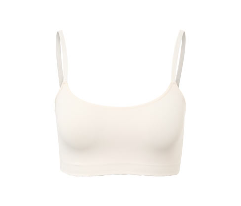 Tchibo - Seamless-Bustier mit Spitze - Damen - Gr. M - creme