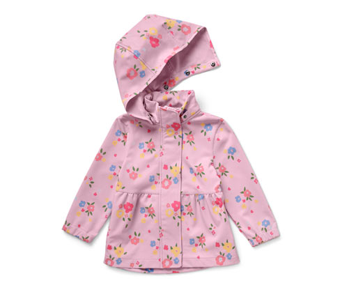 Tchibo - Kinder-Softshelljacke - Mädchen - Gr. 98/104 - rosa/geblümt