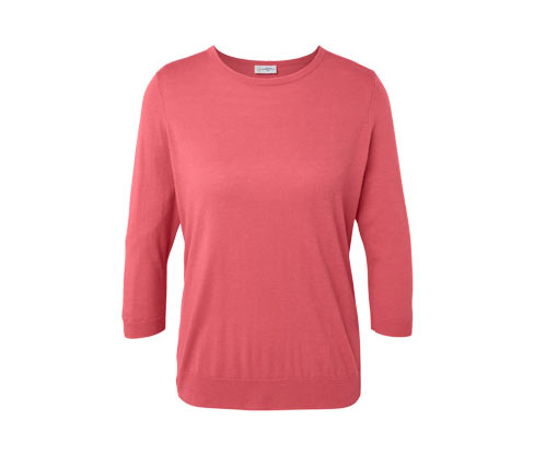 Tchibo - Feinstrickpullover mit Seide - Damen - Gr. M - koralle