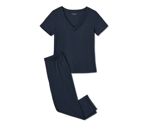 Tchibo - Pyjama - Damen - Gr. L - dunkelblau